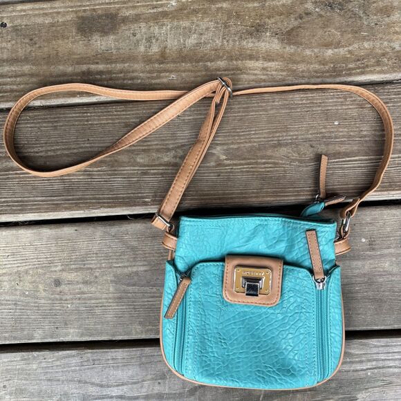 Rosetti Crossbody Pebble Teal With Tan - Picture 1 of 9